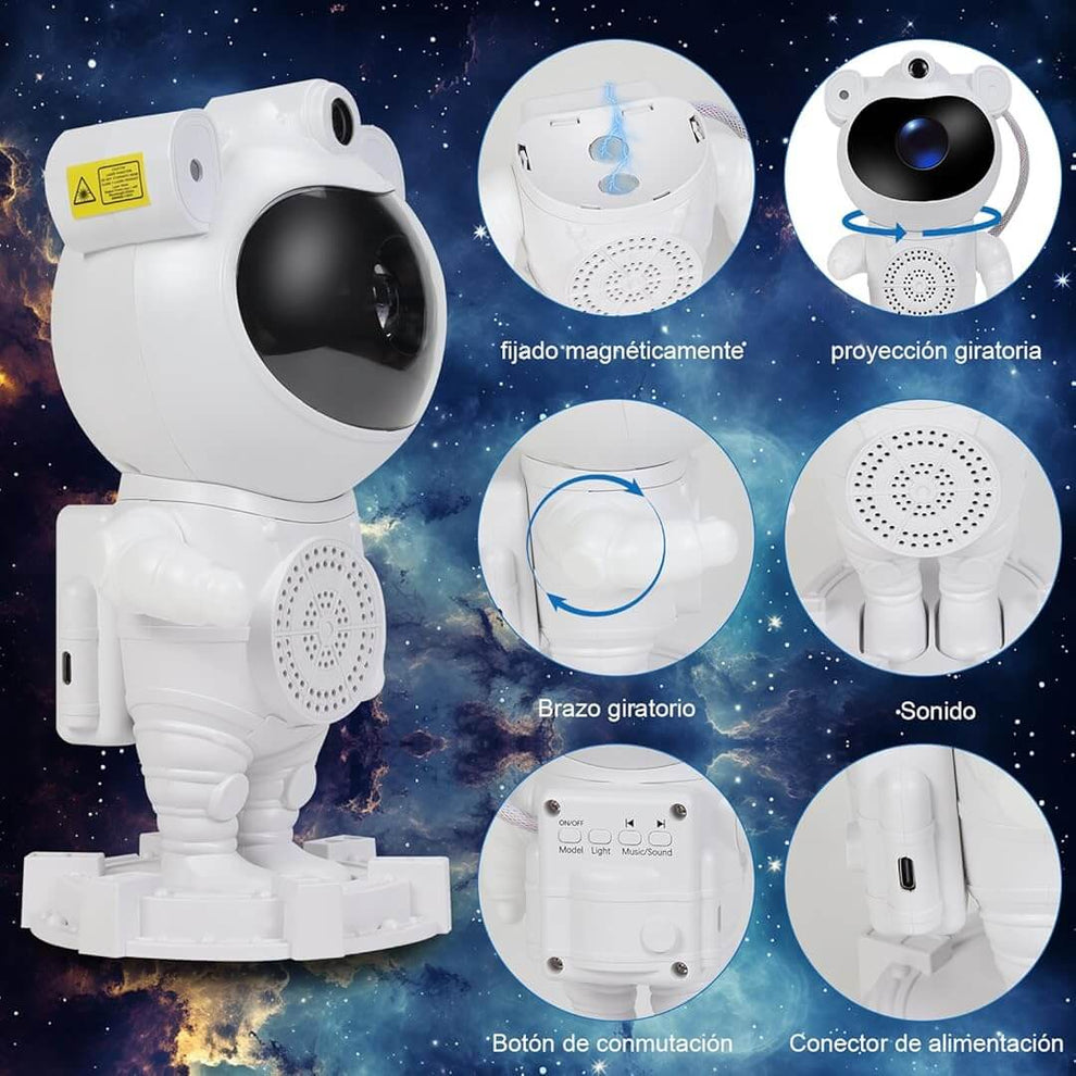 Proyector astronauta con altavoz bluetooth ( dos modos )